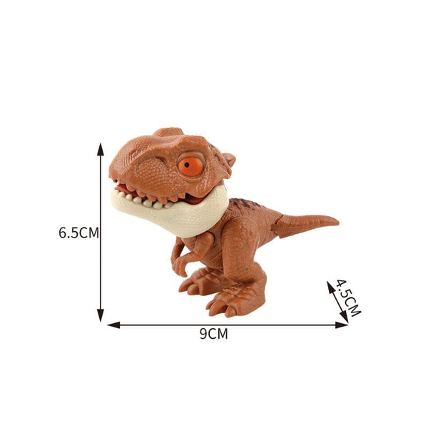 Planet Gates Jurassic Finger Dinosaur Triceratops Tyrannosaurus Model Toys for Kids Creative Finger Biting Dinosaurs Interactive Toy Boy Gift