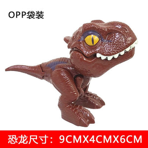 Planet Gates Jurassic Finger Dinosaur Triceratops Tyrannosaurus Model Toys for Kids Creative Finger Biting Dinosaurs Interactive Toy Boy Gift