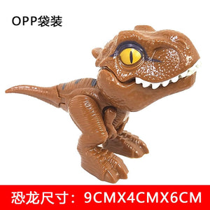 Planet Gates Jurassic Finger Dinosaur Triceratops Tyrannosaurus Model Toys for Kids Creative Finger Biting Dinosaurs Interactive Toy Boy Gift