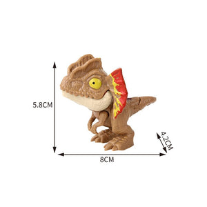 Planet Gates Jurassic Finger Dinosaur Triceratops Tyrannosaurus Model Toys for Kids Creative Finger Biting Dinosaurs Interactive Toy Boy Gift
