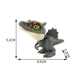 Planet Gates Jurassic Finger Dinosaur Triceratops Tyrannosaurus Model Toys for Kids Creative Finger Biting Dinosaurs Interactive Toy Boy Gift