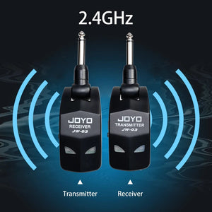 Planet Gates JW-03 / CHINA JOYO JW-03 Wireless Guitar System 2.4GHz 4 Channels Wireless Guitar Transmitter and Receiver for Electric Guitar Bass Amplifier