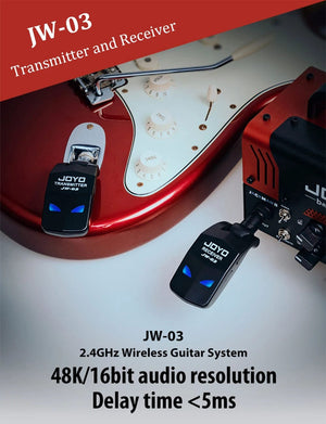 Planet Gates JW-03 / CHINA JOYO JW-03 Wireless Guitar System 2.4GHz 4 Channels Wireless Guitar Transmitter and Receiver for Electric Guitar Bass Amplifier