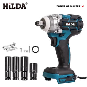 Planet Gates JXP3396 HILDA 18V Electric Impact Wrench Rechargeable 1/2 Socket Wrench Cordless Without Battery High Power Impact in Car Repair