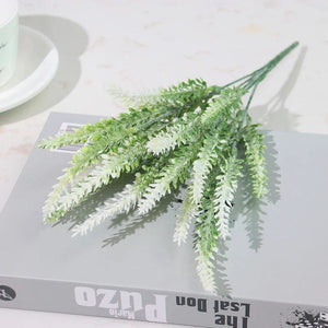 Planet Gates JY09-white1PCS Artificial Flowers Flocked Plastic Lavender Bundle Fake Plants Wedding Bridle Bouquet Indoor Outdoor Home Kitchen Office Table