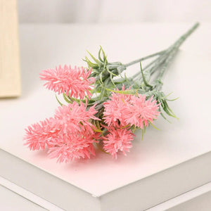 Planet Gates JY96-red1PCS Artificial Flowers Flocked Plastic Lavender Bundle Fake Plants Wedding Bridle Bouquet Indoor Outdoor Home Kitchen Office Table