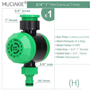 Planet Gates K MUCIAKIE Type A Solar Power Ball Valve Timers Home Garden Watering Irrigation Automatic Controller Waterproof 1/2 3/4'' Thread
