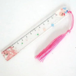 Planet Gates K Pretty Flower Acrylic Ruler Bookmarks with Tassels 14cm Ruler Bookmark Student Teacher Stationery School/office Supplies