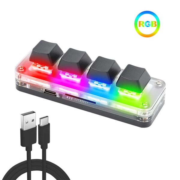 Planet Gates K03 White USB Macro Custom Mini Keyboard 12 Keys 2 Knob Programming DIY Mechanical Keyboard Gaming Drawing Switch Portable Hot-swap Keypad