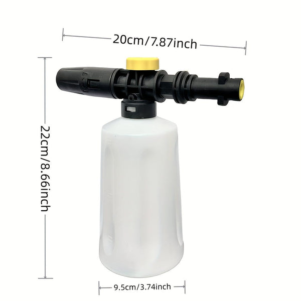 Planet Gates K2-K7 / 700ML 1pc Foam Cannon Jet Bottle Snow Foam Lance Washer Kit For Karcher K2 K3 K4 K5 K6 K7 K Series, Soap Generator High Pressure Washer Car Foamer Wash Adjustable Sprayer Nozzle 700ML