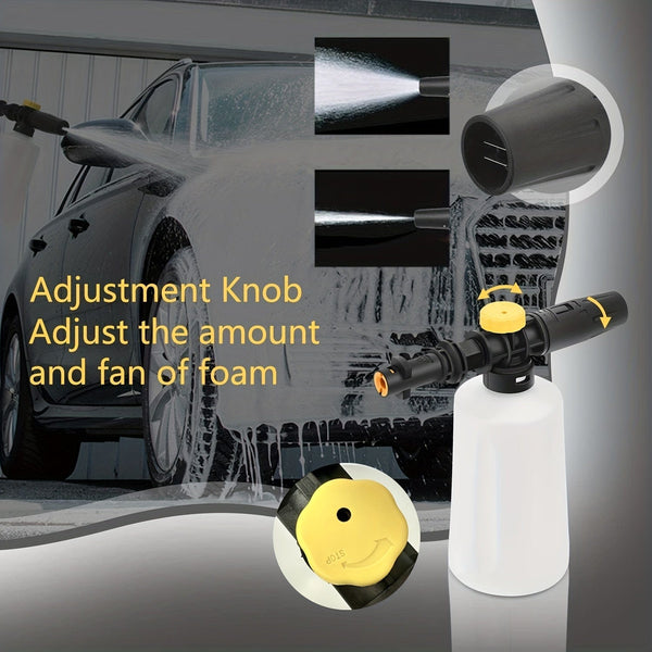Planet Gates K2-K7 / 700ML 1pc Foam Cannon Jet Bottle Snow Foam Lance Washer Kit For Karcher K2 K3 K4 K5 K6 K7 K Series, Soap Generator High Pressure Washer Car Foamer Wash Adjustable Sprayer Nozzle 700ML