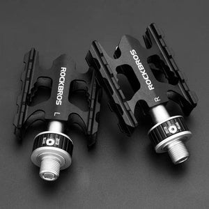 Planet Gates K320F-BK / Russian Federation ROCKBROS Bicycle Pedales Mtb Quick Release CNC Rainproof Seal Bearing 8.2cm Widened Non-slip Chrome Molybdenum Bike Road Pedal