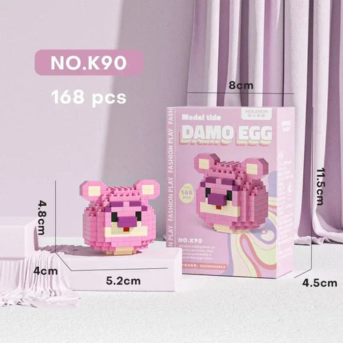 Planet Gates k90 / With Box Disney Stitch Building Blocks Anime Kawaii Cartoon mini Action Children's Figures Blocks Bricks Assemble DIY Toys Gift for Kids