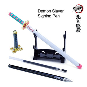 Planet Gates Kaigaku / Length 20cm 20CM Anime Demon Slayer Sword Model Gel Pen Kimetsu No Yaiba Tanjirou Weapon Black Refill Cosplay Prop Student Gift Box Package