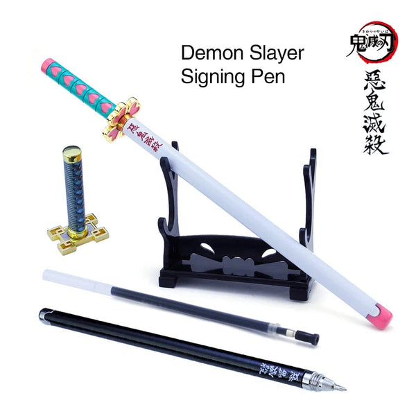 Planet Gates Kaigaku / Length 20cm 20CM Anime Demon Slayer Sword Model Gel Pen Kimetsu No Yaiba Tanjirou Weapon Black Refill Cosplay Prop Student Gift Box Package