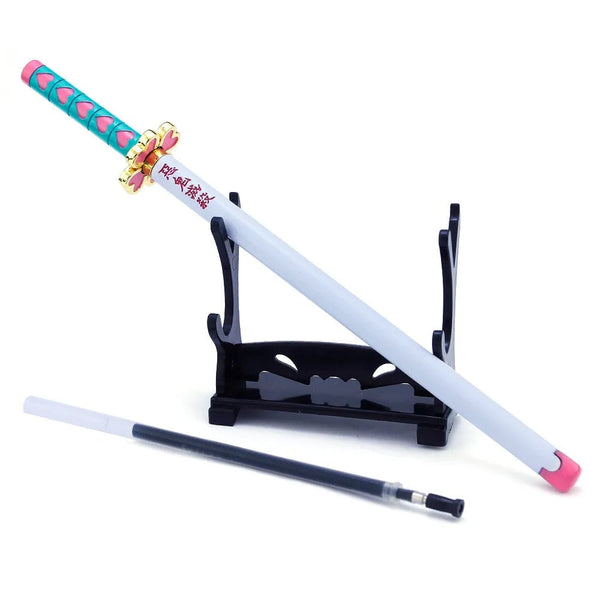 Planet Gates Kaigaku / Length 20cm 20CM Anime Demon Slayer Sword Model Gel Pen Kimetsu No Yaiba Tanjirou Weapon Black Refill Cosplay Prop Student Gift Box Package
