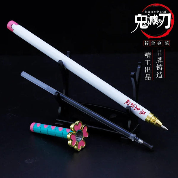 Planet Gates Kaigaku / Length 20cm 20CM Anime Demon Slayer Sword Model Gel Pen Kimetsu No Yaiba Tanjirou Weapon Black Refill Cosplay Prop Student Gift Box Package
