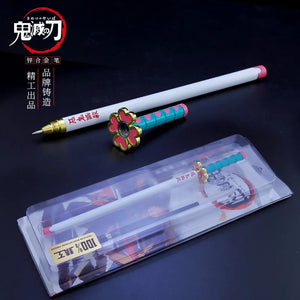 Planet Gates Kaigaku / Length 20cm 20CM Anime Demon Slayer Sword Model Gel Pen Kimetsu No Yaiba Tanjirou Weapon Black Refill Cosplay Prop Student Gift Box Package
