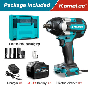 Planet Gates Kamolee 1800 N.M High Torque DTW700 Brushless Cordless Electric Impact Wrench 1/2 In Lithium-Ion Battery For Makita 18V Battery