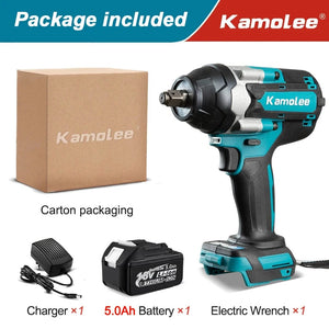 Planet Gates Kamolee 1800 N.M High Torque DTW700 Brushless Cordless Electric Impact Wrench 1/2 In Lithium-Ion Battery For Makita 18V Battery