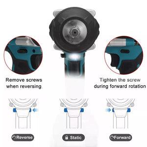 Planet Gates Kamolee 1800 N.M High Torque DTW700 Brushless Cordless Electric Impact Wrench 1/2 In Lithium-Ion Battery For Makita 18V Battery