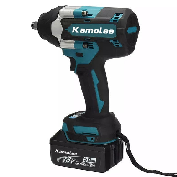 Planet Gates Kamolee 1800 N.M High Torque DTW700 Brushless Cordless Electric Impact Wrench 1/2 In Lithium-Ion Battery For Makita 18V Battery