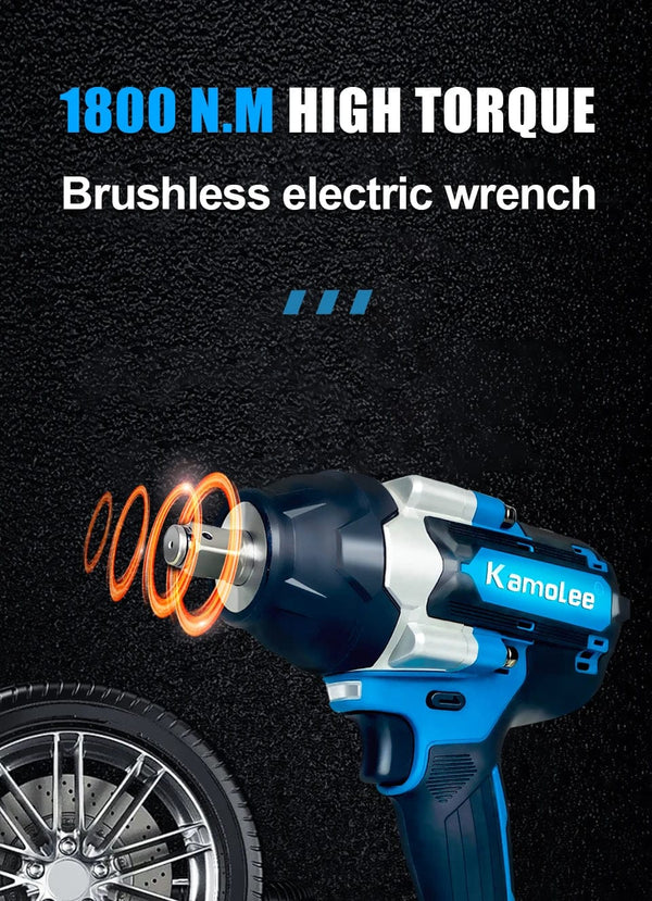 Planet Gates Kamolee 1800 N.M Torque DTW700 Brushless Electric Impact Wrench 1/2 In Lithium-Ion Battery For Makita 18V Battery