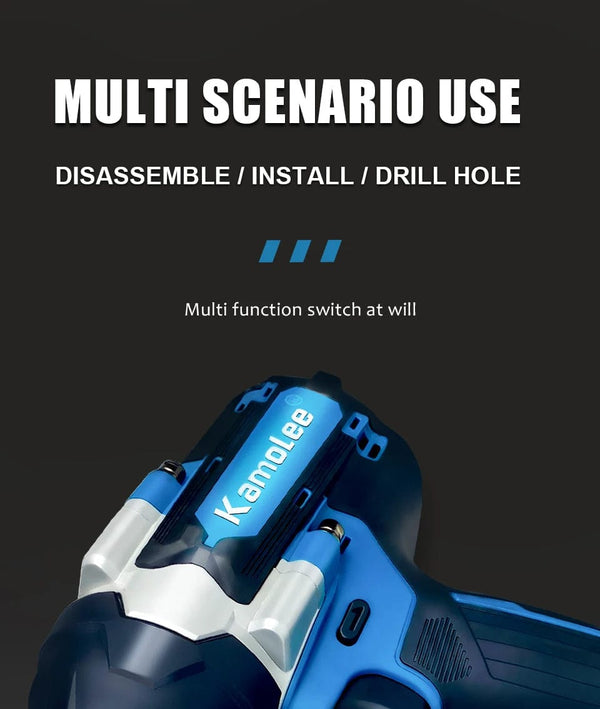Planet Gates Kamolee 1800 N.M Torque DTW700 Brushless Electric Impact Wrench 1/2 In Lithium-Ion Battery For Makita 18V Battery