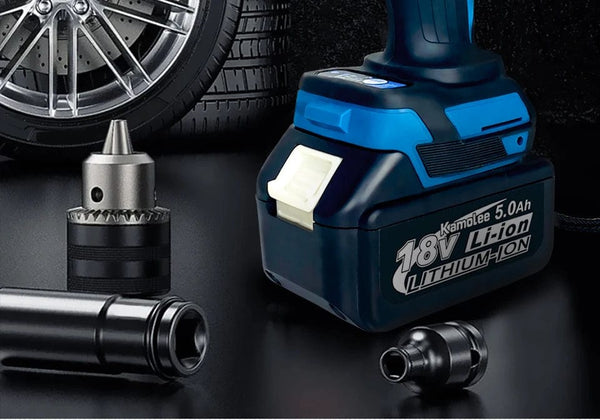 Planet Gates Kamolee 1800 N.M Torque DTW700 Brushless Electric Impact Wrench 1/2 In Lithium-Ion Battery For Makita 18V Battery