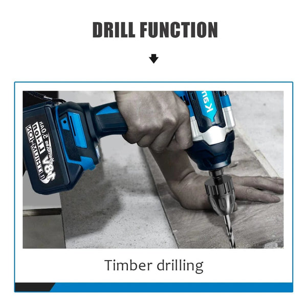 Planet Gates Kamolee 1800 N.M Torque DTW700 Brushless Electric Impact Wrench 1/2 In Lithium-Ion Battery For Makita 18V Battery