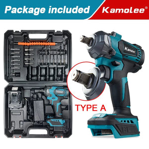 Planet Gates Kamolee Electric Wrench DTW500 Brushless Cordless 1200 N.m Included Battery and Charger Compatible with 18V Makita Battery