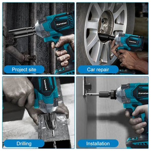 Planet Gates Kamolee Electric Wrench DTW500 Brushless Cordless 1200 N.m Included Battery and Charger Compatible with 18V Makita Battery