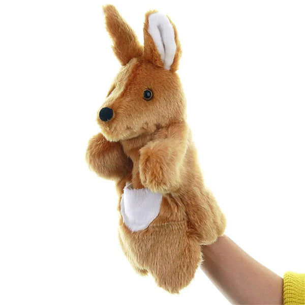 Planet Gates kangaroo Animal Hand Puppet Cat Dolls Plush Hand Doll Early Education Learning Toys Children Marionetes Puppets for telling story