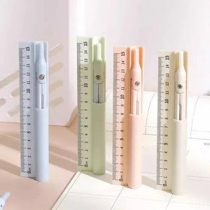 Planet Gates Kawaii 3 in 1 Compass Geometry Set with Ruler Pencil Multifunctional School Drawing Compass Math Geometry Tool Korean Stationery