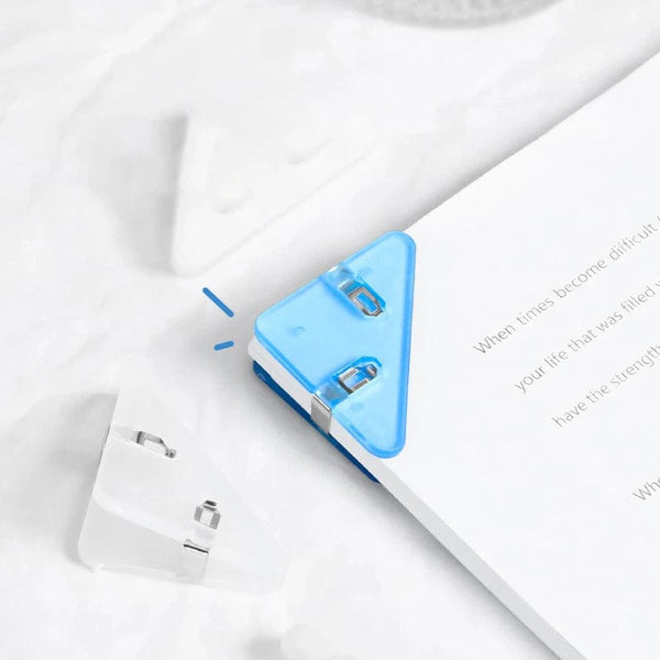 Planet Gates Kawaii 5pcs Triangle Corner Clips File Paper Clips File Index Photo Clamp Page Holder Korean Stationery Office Desk Organizer