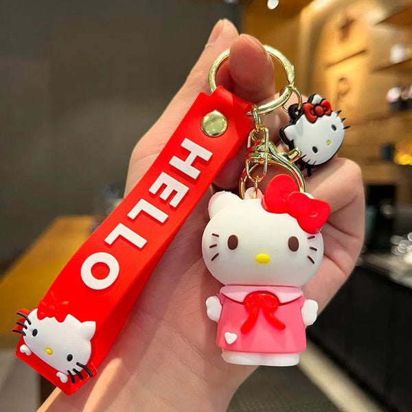 Planet Gates Kawaii Anime Sanrio Hello Kitty Keychain Pendant Holder Key Chain Car Keyring Mobile Phone Bag Hanging Jewelry Kids Toys Gifts