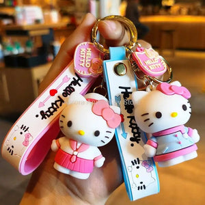 Planet Gates Kawaii Anime Sanrio Hello Kitty Keychain Pendant Holder Key Chain Car Keyring Mobile Phone Bag Hanging Jewelry Kids Toys Gifts