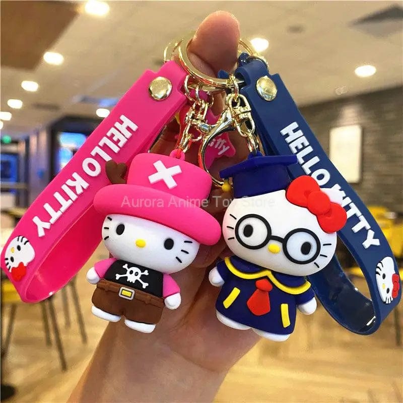 Planet Gates Kawaii Anime Sanrio Hello Kitty Keychain Pendant Holder Key Chain Car Keyring Mobile Phone Bag Hanging Jewelry Kids Toys Gifts