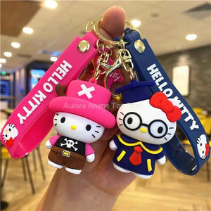 Planet Gates Kawaii Anime Sanrio Hello Kitty Keychain Pendant Holder Key Chain Car Keyring Mobile Phone Bag Hanging Jewelry Kids Toys Gifts