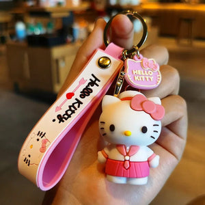 Planet Gates Kawaii Anime Sanrio Hello Kitty Keychain Pendant Holder Key Chain Car Keyring Mobile Phone Bag Hanging Jewelry Kids Toys Gifts