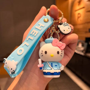 Planet Gates Kawaii Anime Sanrio Hello Kitty Keychain Pendant Holder Key Chain Car Keyring Mobile Phone Bag Hanging Jewelry Kids Toys Gifts