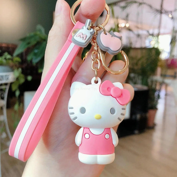 Planet Gates Kawaii Anime Sanrio Hello Kitty Keychain Pendant Holder Key Chain Car Keyring Mobile Phone Bag Hanging Jewelry Kids Toys Gifts