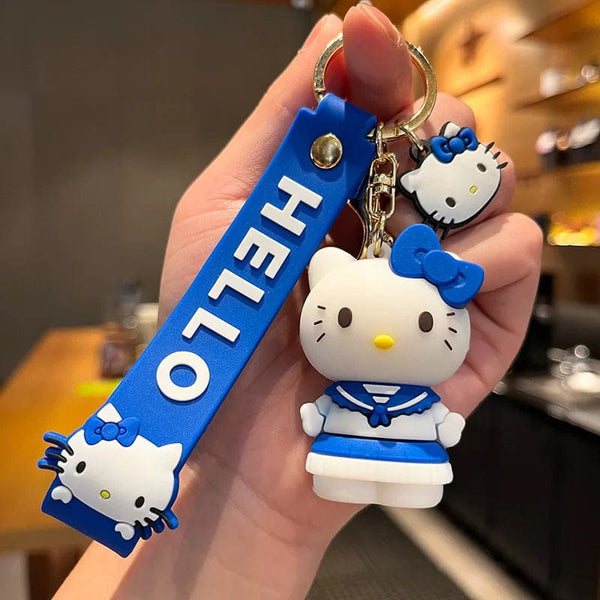 Planet Gates Kawaii Anime Sanrio Hello Kitty Keychain Pendant Holder Key Chain Car Keyring Mobile Phone Bag Hanging Jewelry Kids Toys Gifts