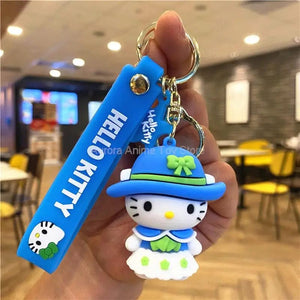 Planet Gates Kawaii Anime Sanrio Hello Kitty Keychain Pendant Holder Key Chain Car Keyring Mobile Phone Bag Hanging Jewelry Kids Toys Gifts