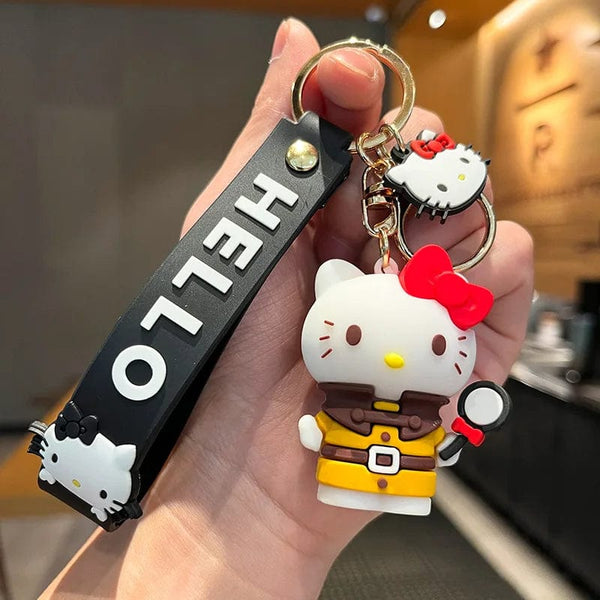 Planet Gates Kawaii Anime Sanrio Hello Kitty Keychain Pendant Holder Key Chain Car Keyring Mobile Phone Bag Hanging Jewelry Kids Toys Gifts