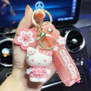 Planet Gates Kawaii Anime Sanrio Hello Kitty Keychain Pendant Holder Key Chain Car Keyring Mobile Phone Bag Hanging Jewelry Kids Toys Gifts