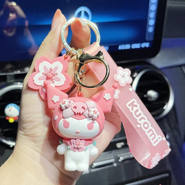 Planet Gates Kawaii Anime Sanrio Hello Kitty Keychain Pendant Holder Key Chain Car Keyring Mobile Phone Bag Hanging Jewelry Kids Toys Gifts
