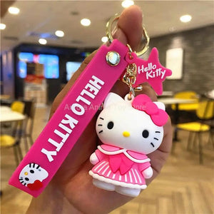 Planet Gates Kawaii Anime Sanrio Hello Kitty Keychain Pendant Holder Key Chain Car Keyring Mobile Phone Bag Hanging Jewelry Kids Toys Gifts