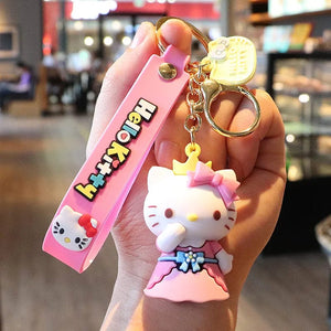 Planet Gates Kawaii Anime Sanrio Hello Kitty Keychain Pendant Holder Key Chain Car Keyring Mobile Phone Bag Hanging Jewelry Kids Toys Gifts