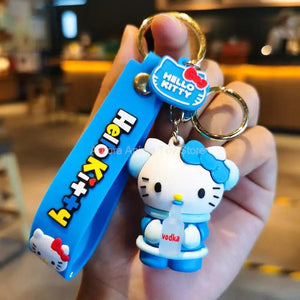 Planet Gates Kawaii Anime Sanrio Hello Kitty Keychain Pendant Holder Key Chain Car Keyring Mobile Phone Bag Hanging Jewelry Kids Toys Gifts